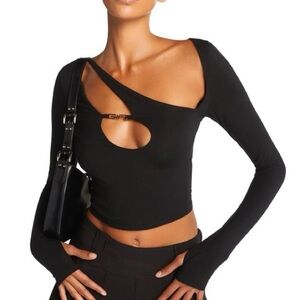 I Am Gia black Silene long sleeve top